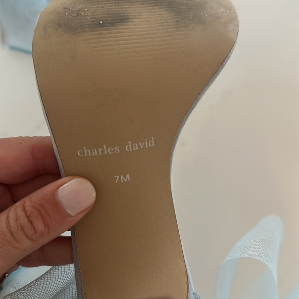 Baby blue bow heels - Picture 5 of 5